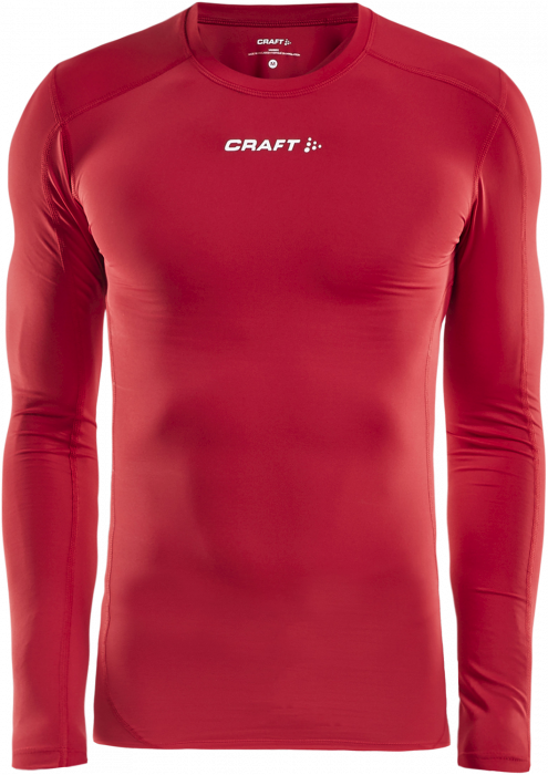 Craft - Lavia Kompressions T-Shirt Langærmet - Rød & hvid